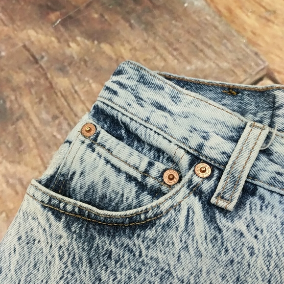 Levis 501 Acid Washed Vintage 80s Denim Size 3 - Picture 5 of 8